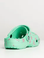 WOMENS CROCS CLASSIC VACAY VIBES FLAMINGO CLOGS - CLEARANCE