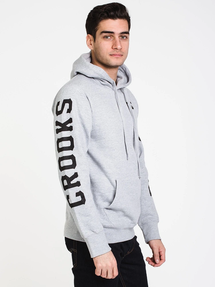 MENS FLORAL MEDUSA PULLOVER HOODIE - GREY CLEARANCE