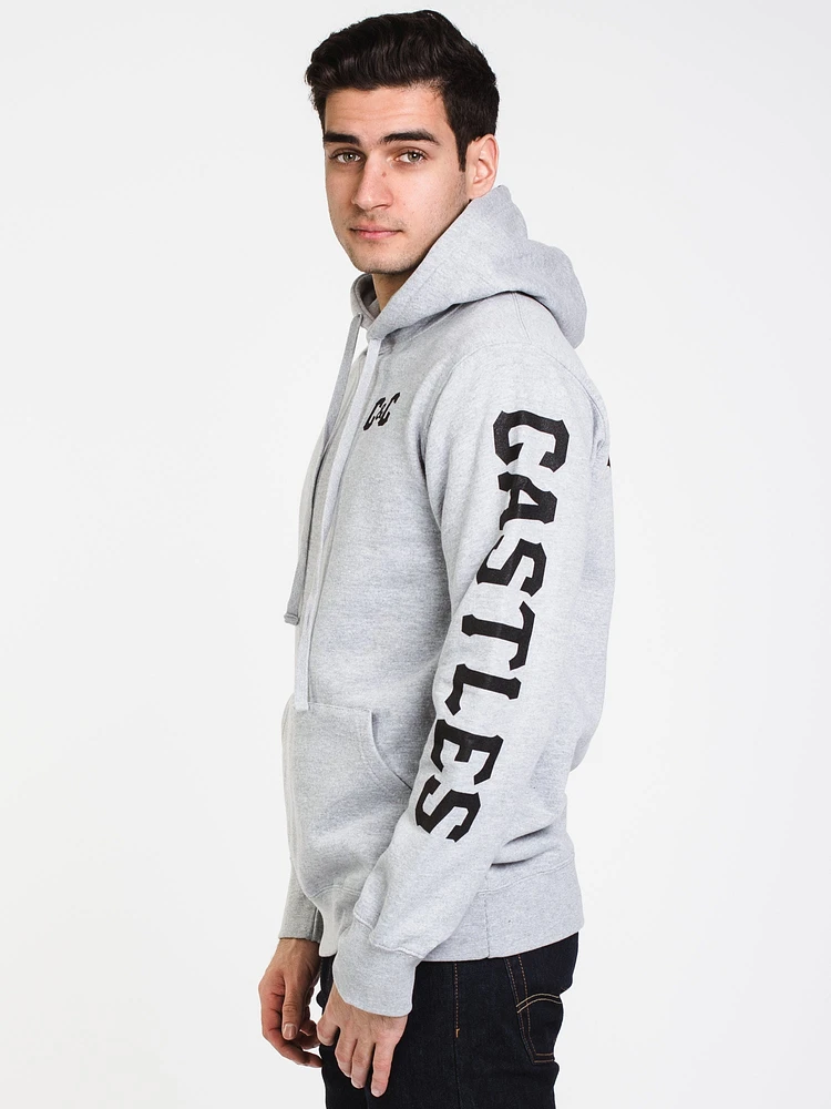 MENS FLORAL MEDUSA PULLOVER HOODIE - GREY CLEARANCE