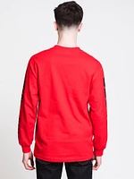 MENS C-LINK LONG SLEEVE T-SHIRT - RED CLEARANCE