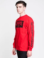 MENS C-LINK LONG SLEEVE T-SHIRT - RED CLEARANCE