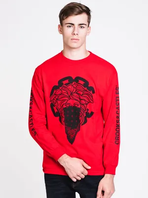 MENS CAN'T RESIST LONG SLEEVET-SHIRT- RED - CLEARANCE