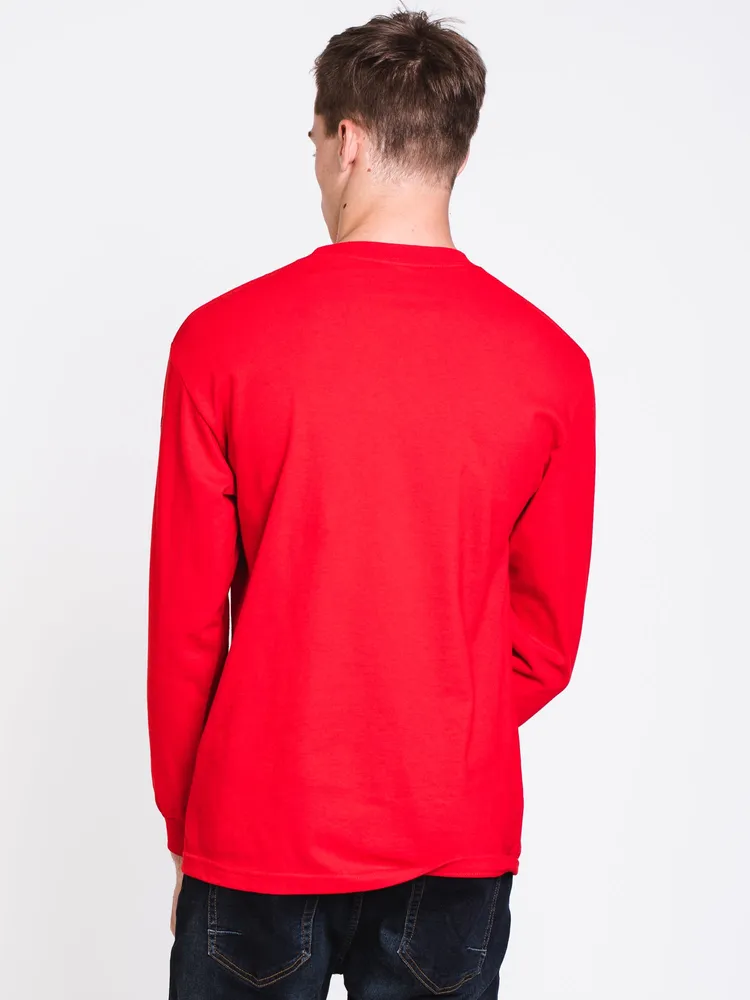 MENS CAN'T RESIST LONG SLEEVET-SHIRT- RED - CLEARANCE