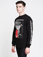 MENS BLOCK MEDUSA LONG SLEEVE T-SHIRT - BLACK CLEARANCE