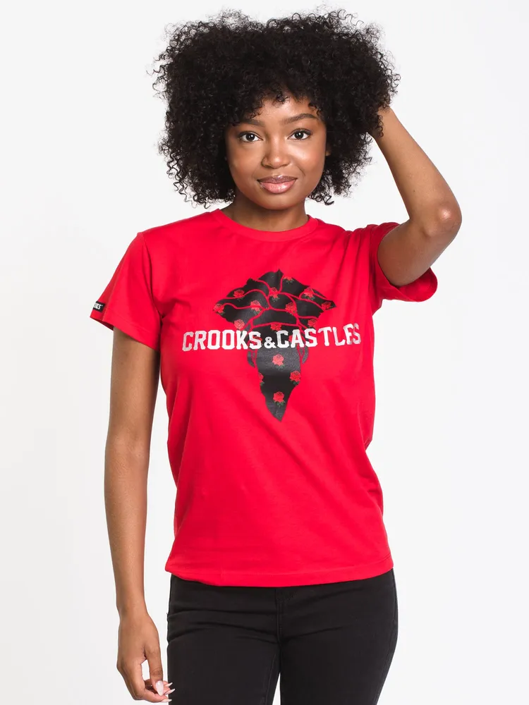 CROOKS & CASTLES FLORAL MEDUSA SHORT SLEEVE TEE - CLEARANCE