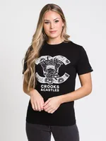 CROOKS & CASTLES CC MEDUSA PAISLEY BOYFRIEND SHORT SLEEVE TEE - CLEARA