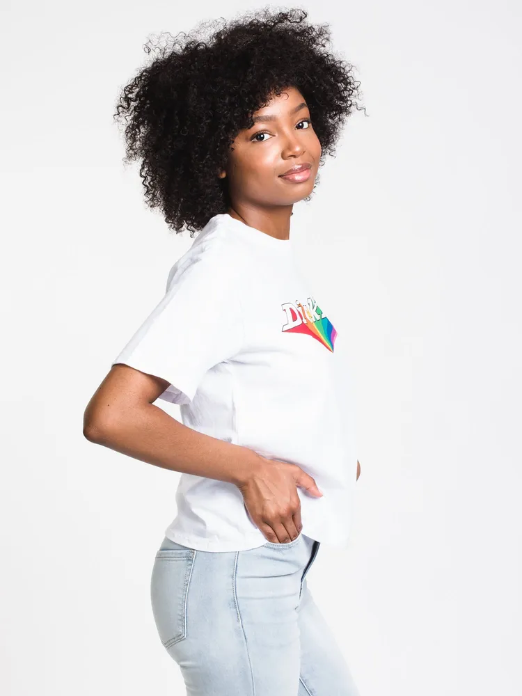 DICKIES RAINBOW MARQUEE TOMBOY SHORT SLEEVE T-SHIRT - CLEARANCE