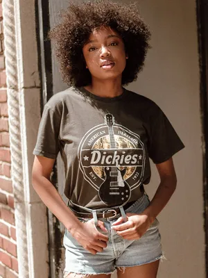 DICKIES QUITAR SCREEN OVER SIZED SHORT SLEEVE T-SHIRT - CLEARANCE
