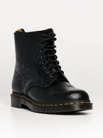 MENS DR MARTENS 1460 FLAMES SMOOTH BLACK BOOT - CLEARANCE