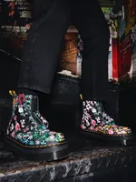 WOMENS DR MARTENS SINCLAIR FLORAL MASH UP BOOT - CLEARANCE