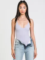DYNAMIC RIBBED NECK LACE BODYSUIT - CLEARANCE