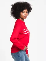 WOMENS VINTAGE CREW - DARK RED CLEARANCE