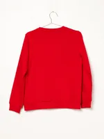 WOMENS VINTAGE CREW - DARK RED CLEARANCE