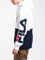 MENS MARZIO PULL OVER HOODIE- NAVY/WHITE - CLEARANCE