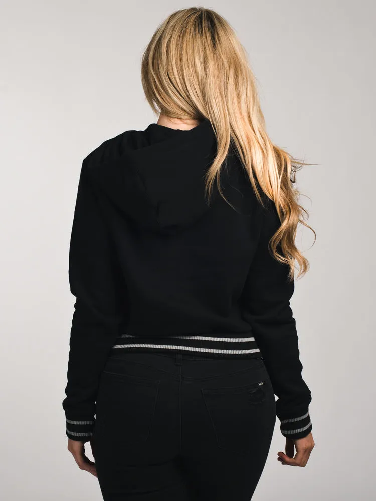 WOMENS ROSEMARY HOODIE - BLACK/GREY CLEARANCE