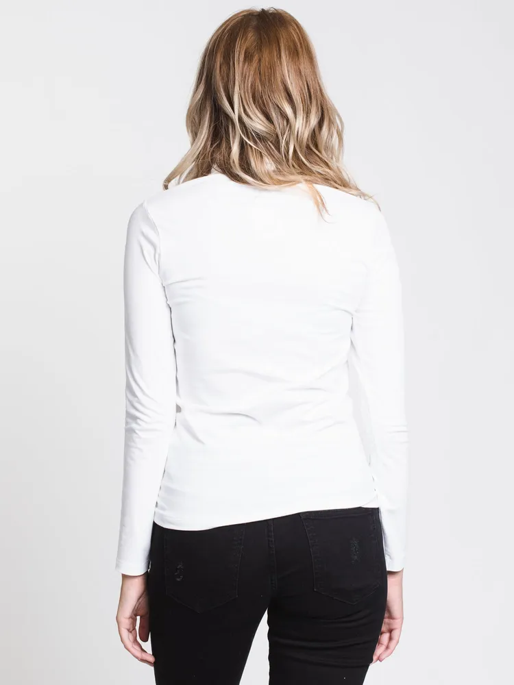 WOMENS YVETTE TURTLENECK - WHITE CLEARANCE