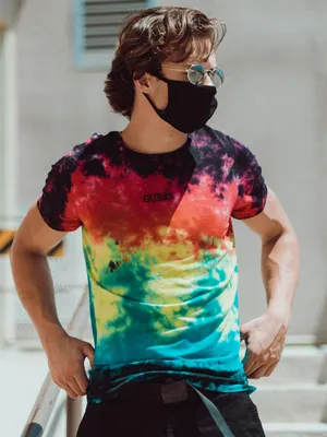 MENS COSMIC TIE DYE SHORT SLEEVE T - CLEARANCE