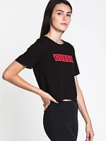 WOMENS ACTIVE CROP CREW SHORT SLEEVE TEE - BLK CLEARANCE