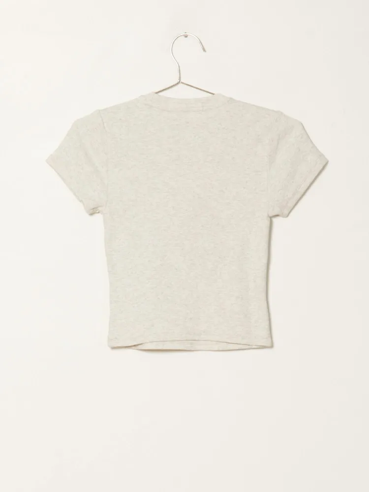 HARLOW RIBBED BABY TEE - CLEARANCE