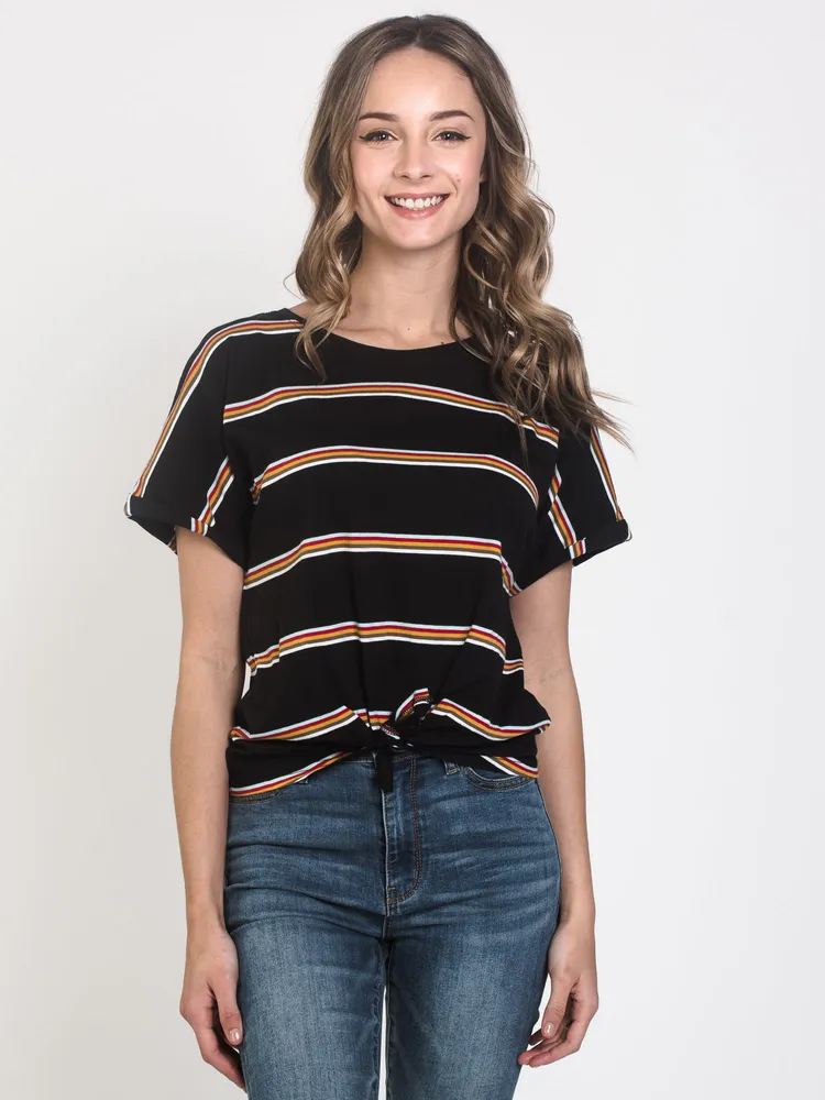 Boathouse WOMENS LAYLA KNOTTED STRIPE TEE - CLEARANCE