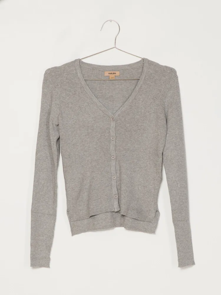 WOMENS BRIANNA CARDI - GREY MIX CLEARANCE