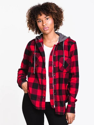 WOMENS KENZIE HOODED PLAID - CLEARANCE