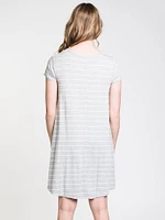 WOMENS LEIGH STRIPE TEE DRESS - CLEARANCE