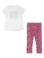 LITTLE GIRLS CONVERSE ALL OVER PRINT LEGGINGS & T-SHIRT SET - CLEARANC