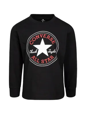 CONVERSE YOUTH BOYS CHUCK PATCH LONG SLEEVE TEE - CLEARANCE