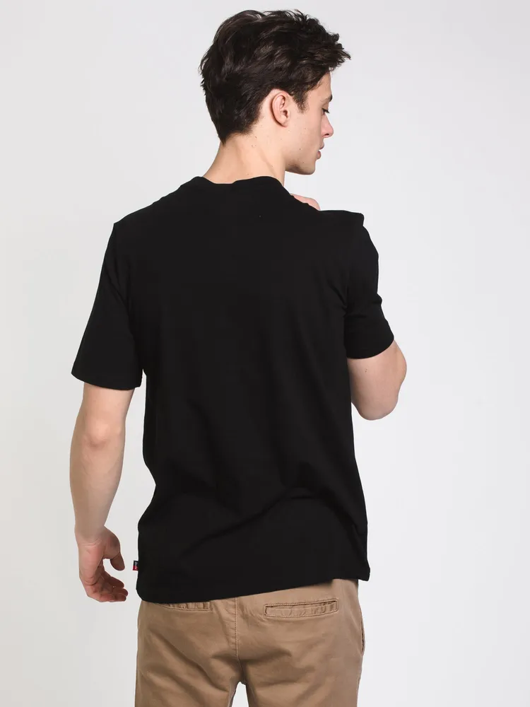 MENS GRAPHIC SHORT SLEEVE T-SHIRT- BLACK/BLACK - CLEARANCE