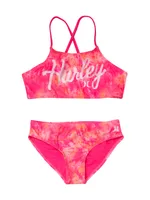 HURLEY YOUTH GIRLS 2 PIECE BIKINI SWIMSET - CLEARANCE