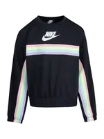 LITTLE GIRLS NIKE WILDFLOWER CREW SWEATER - CLEARANCE