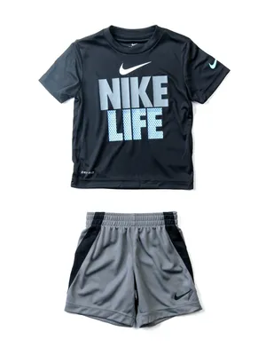 KIDS LITTLE BOYS NIKE VERBIAGE SHORTS & T-SHIRT SET