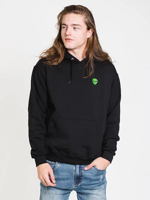 HOTLINE APPAREL UNISEX ALIEN EMBROIDERED HOODIE - BLACK CLEARANCE