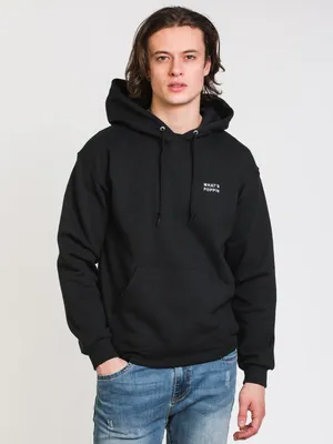 HOTLINE APPAREL UNISEX WHAT'S POPPIN EMBROIDERED HOODIE - BLACK CLEA