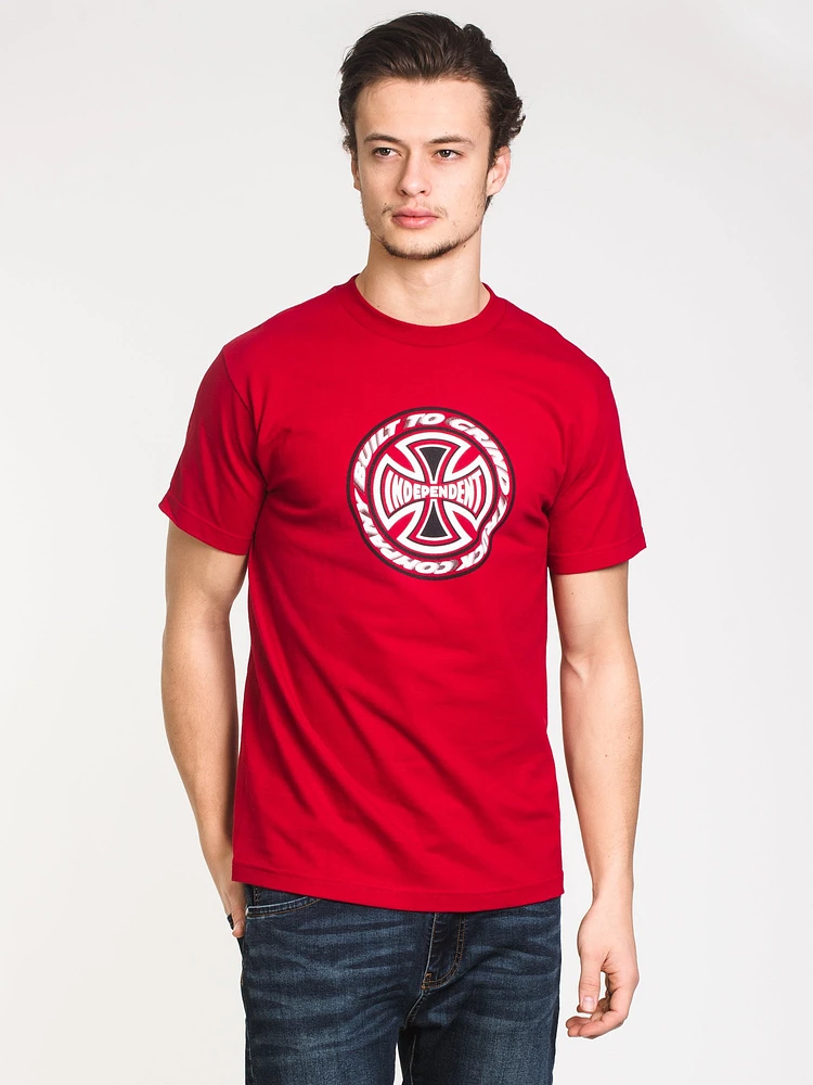 MENS T/C BLAZE SHORT SLEEVE T-SHIRT- CARDINAL - CLEARANCE