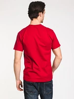 MENS T/C BLAZE SHORT SLEEVE T-SHIRT- CARDINAL - CLEARANCE