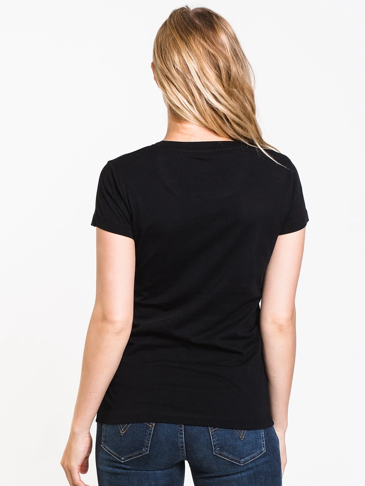 WOMENS ESTESSI SHORT SLEEVE TEE - BLACK CLEARANCE