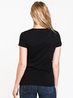 WOMENS ESTESSI SHORT SLEEVE TEE - BLACK CLEARANCE