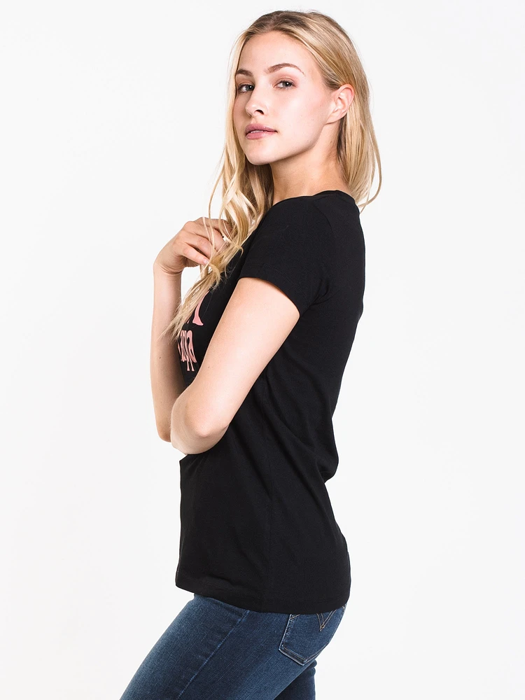 WOMENS ESTESSI SHORT SLEEVE TEE - BLACK CLEARANCE