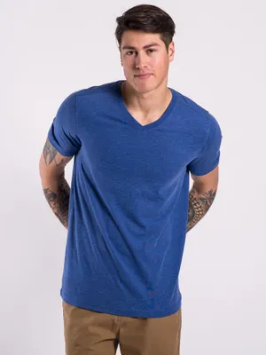 MENS BASIC VNECK - TROPICAL BLUE