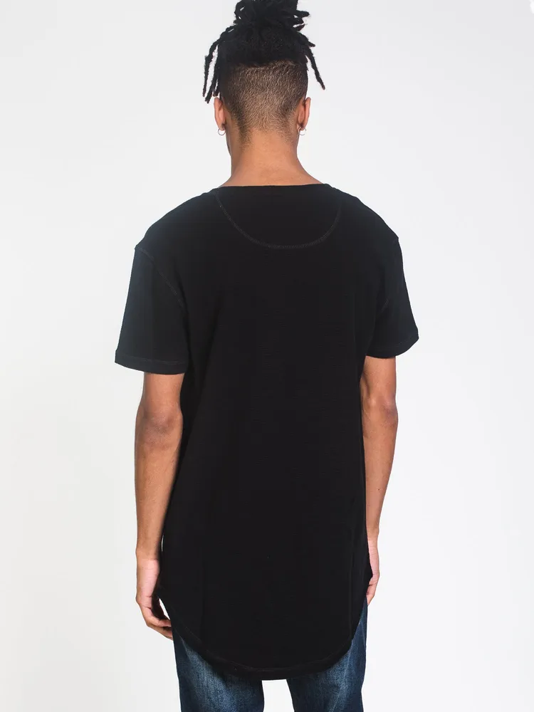 MENS LONGLINE WAFFLE T