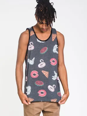 MENS BREAK NOVELTY AOP TANK - CLEARANCE