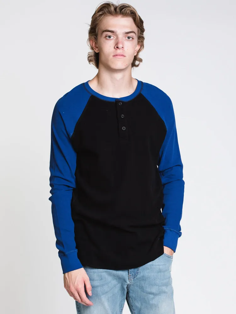 MENS HAL LONG SLEEVE HENLEY - CLEARANCE