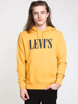 MENS GRAPHIC SERF PULLOVER HOODIE - APRICOT CLEARANCE