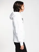 WOMENS GRAPHIC PULL OVER 90'S LOGO - WHT CLEARANCE