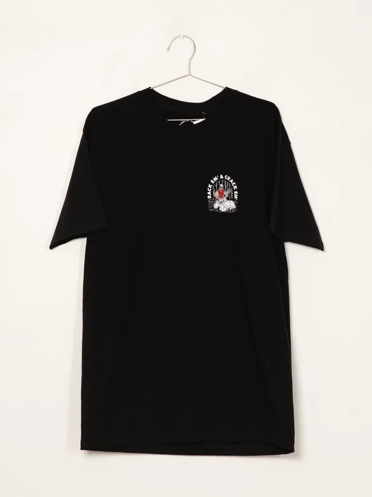 MENS RACK EM SHORT SLEEVE T-SHIRT - BLACK CLEARANCE