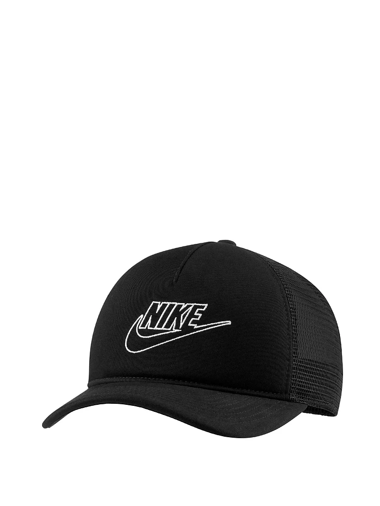 NIKE NSW CLC99 FUTURA TRUCKER HAT - BLACK/WHITE - CLEARANCE