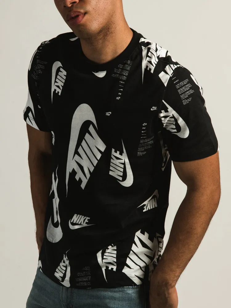 Black Nike Sportswear All Over Print T-Shirt