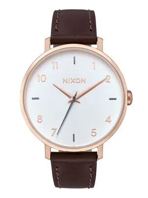 WOMENS ARROW LEATHER - ROSE GOLD/SILVER WATCH - CLEARANCE